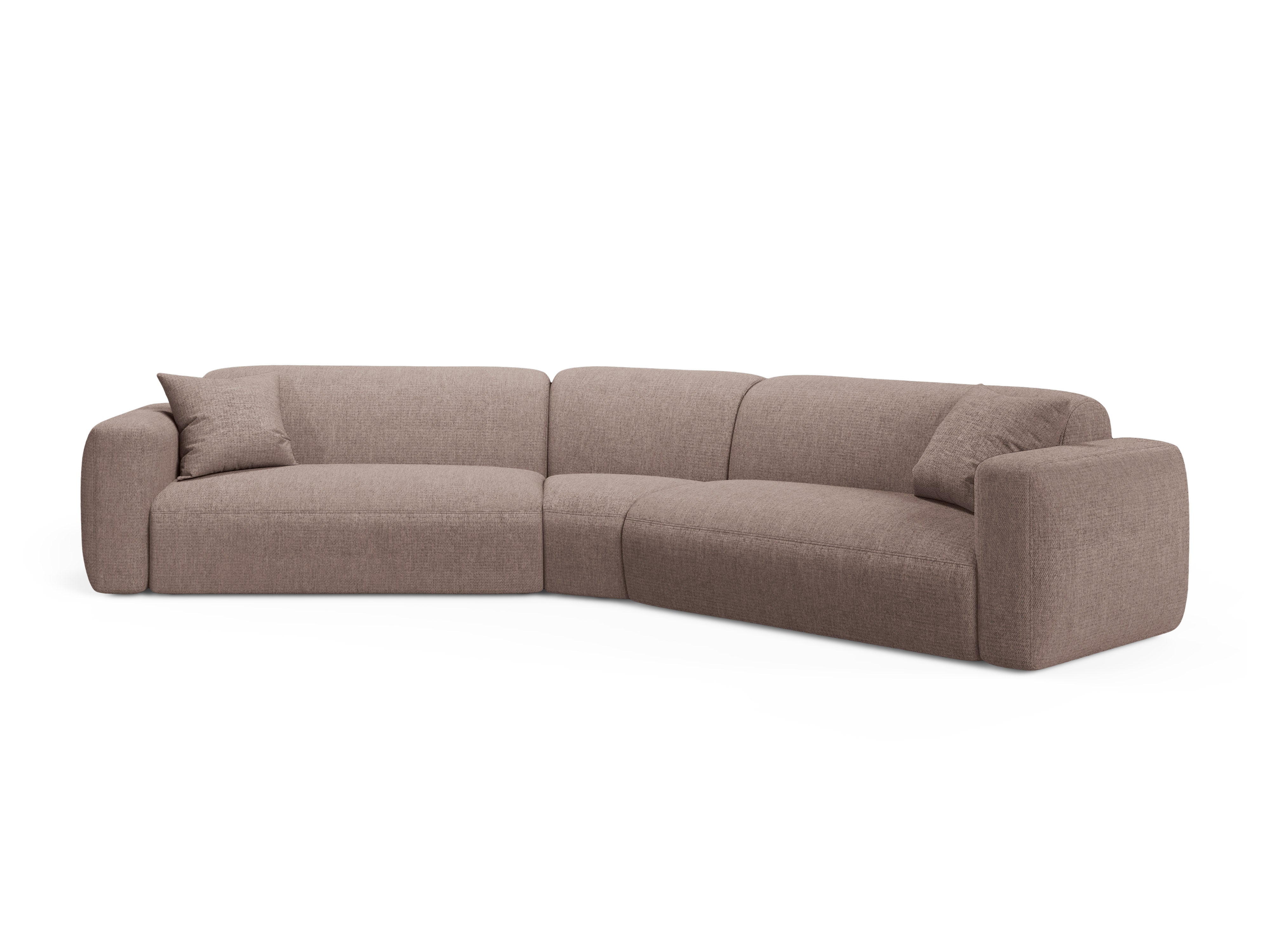 Symmetrische Eckcouch STRINO beige Chenille