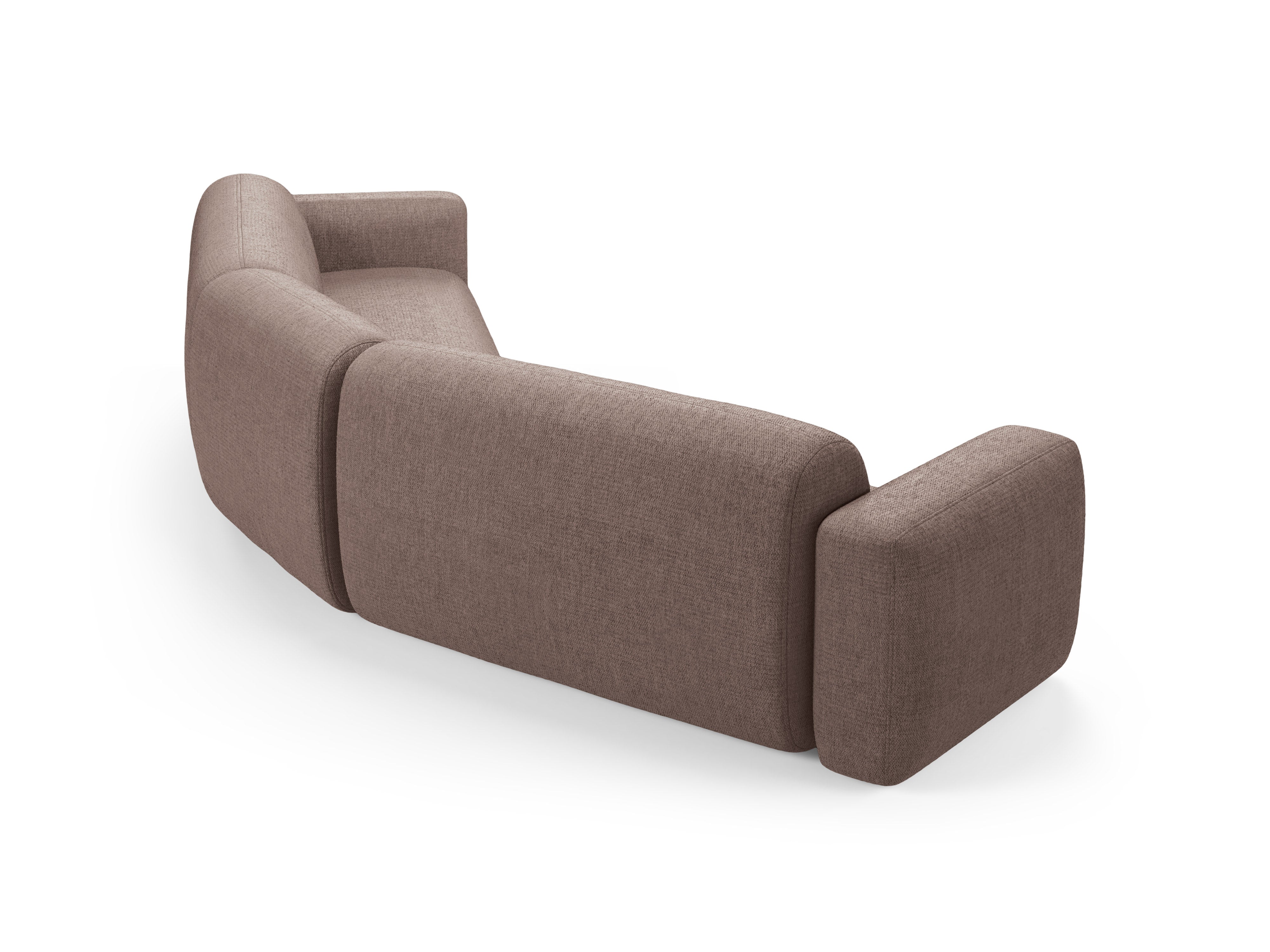 Symmetrische Eckcouch STRINO beige Chenille