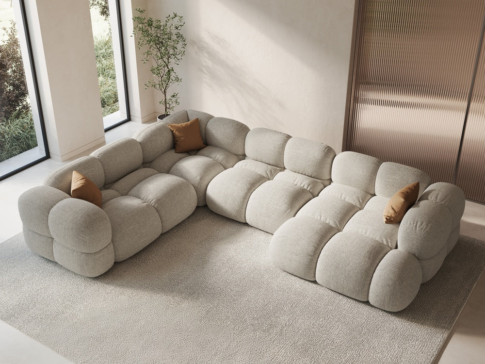 U-förmiger linker Ecksofa LORETTO hellbeige