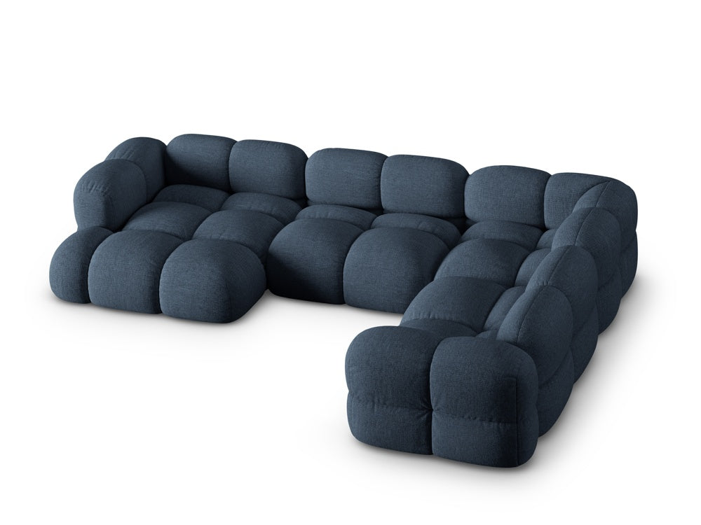 Right-facing U-shaped corner sofa LORETTO blue