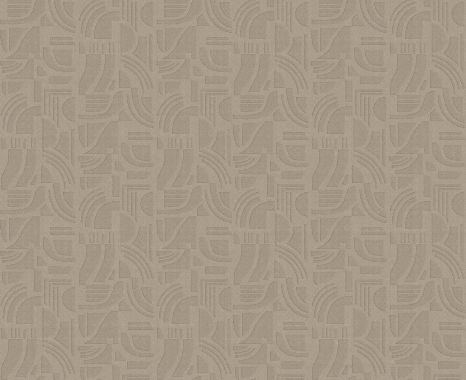 Textile structural wallpaper with geometric pattern LINSOLITE - NATUREL beige