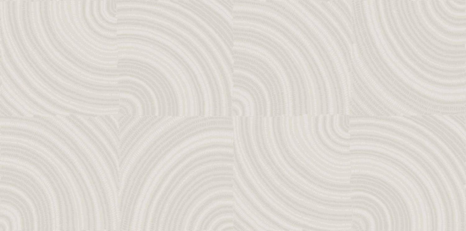 Textile wallpaper with geometric pattern ALENTOURS - IVORY ORANGE ivory