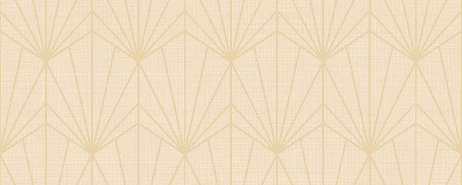 Metallic Natural Wallpaper Art Deco MAJESTÉ - BEIGE SABLE OR Beige