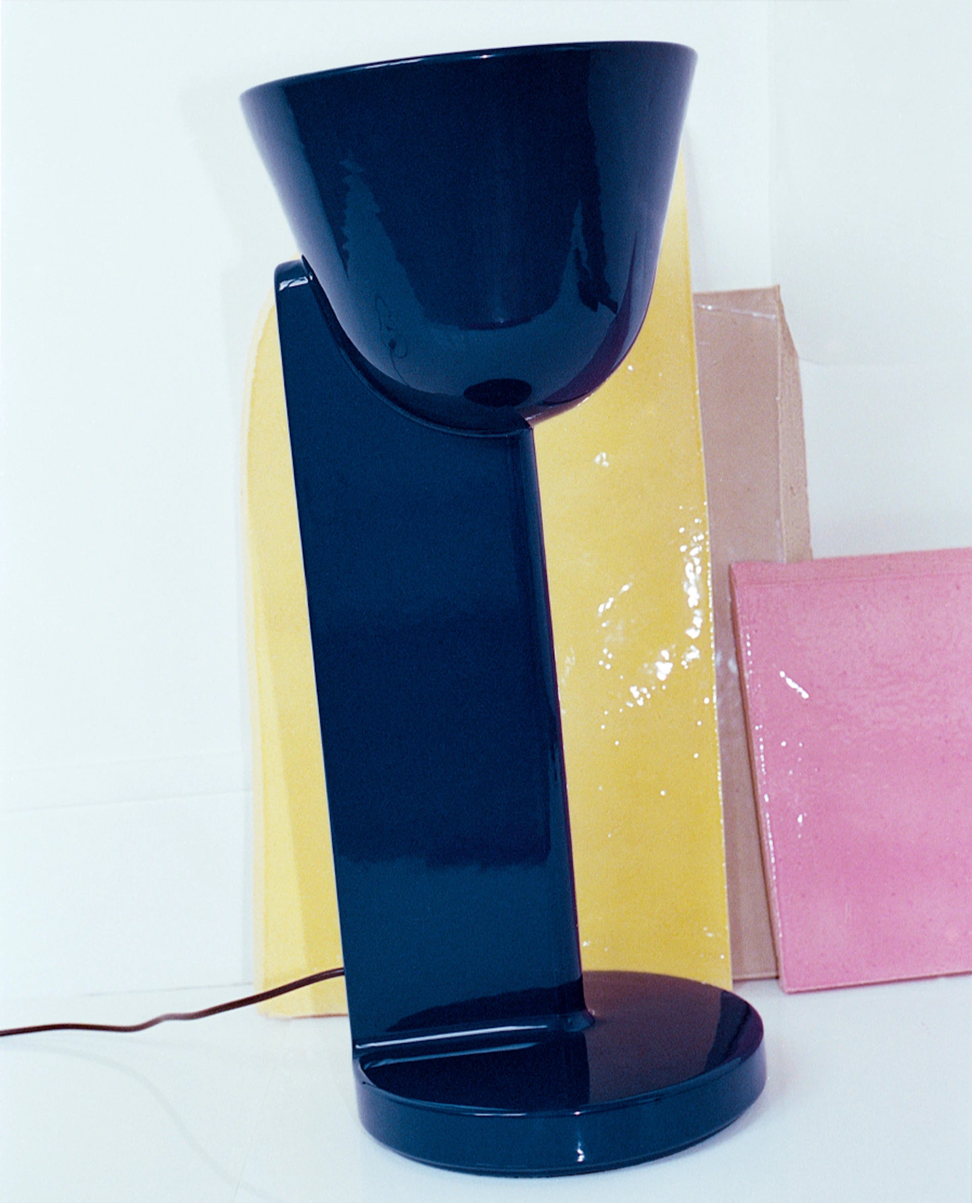 Ceramic Table Lamp Navy Blue