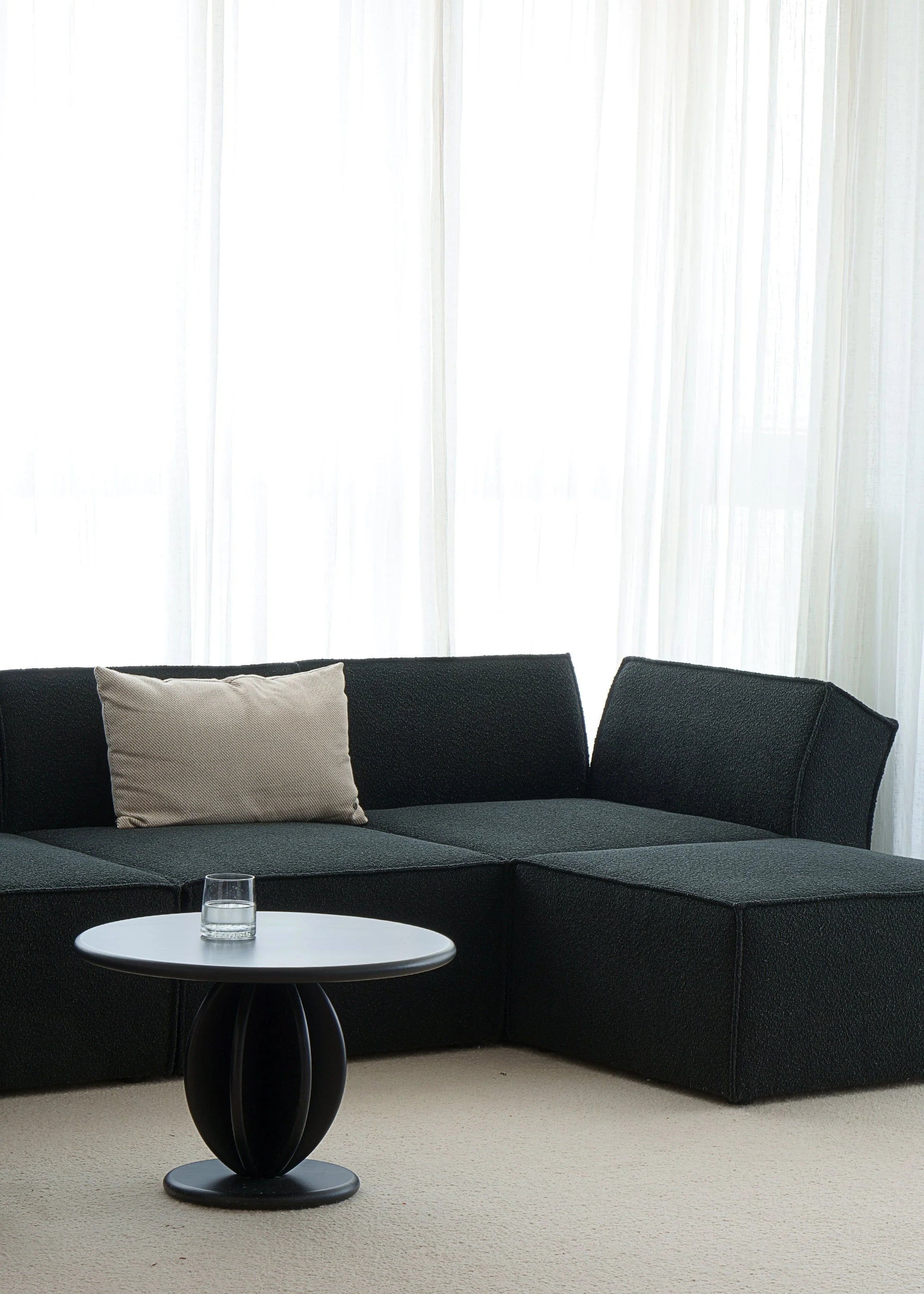 Modulsofa ANDO - rechtes Modul braunes Boucle