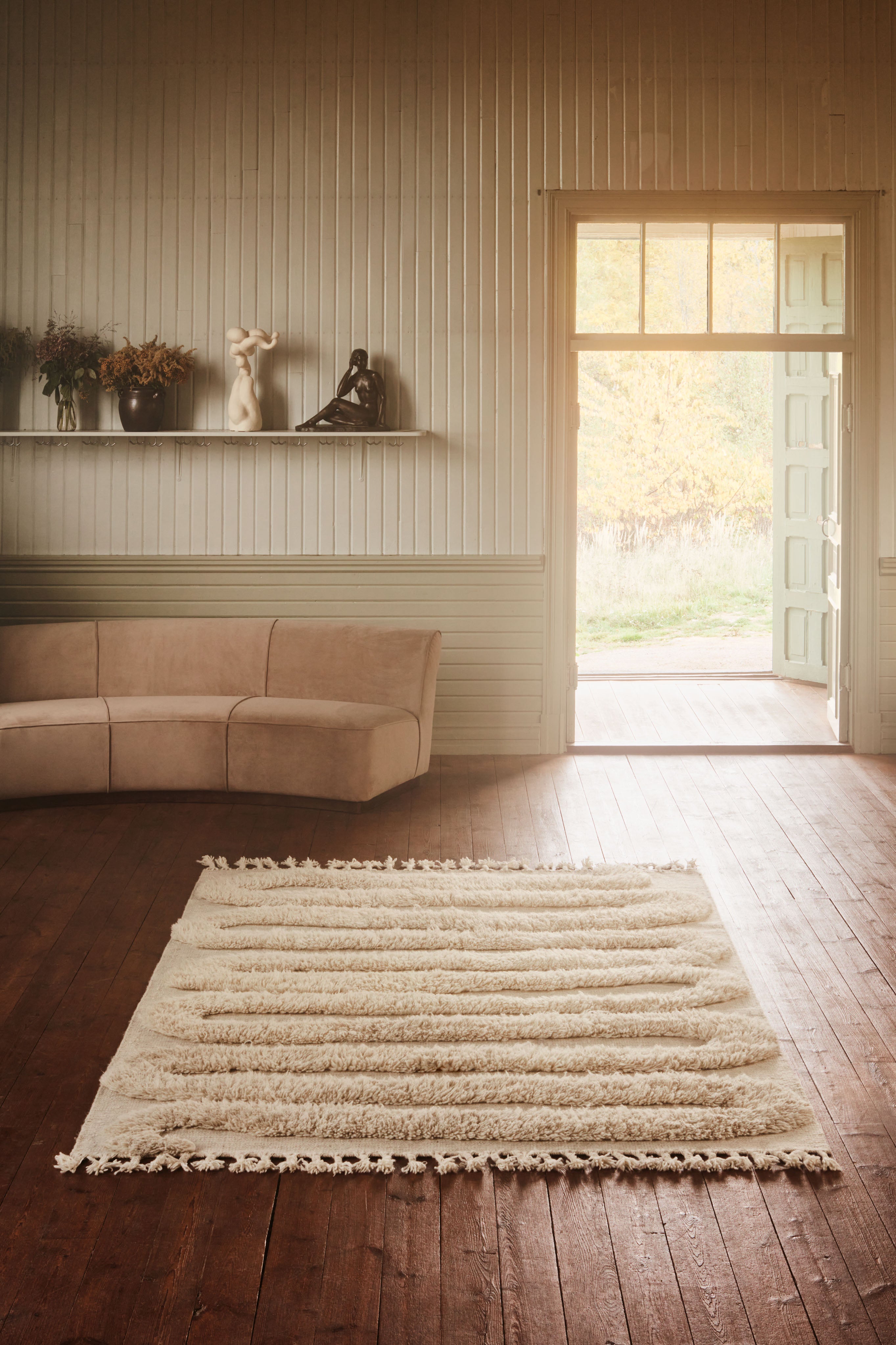 Teppich SNAKE RYA cremefarben