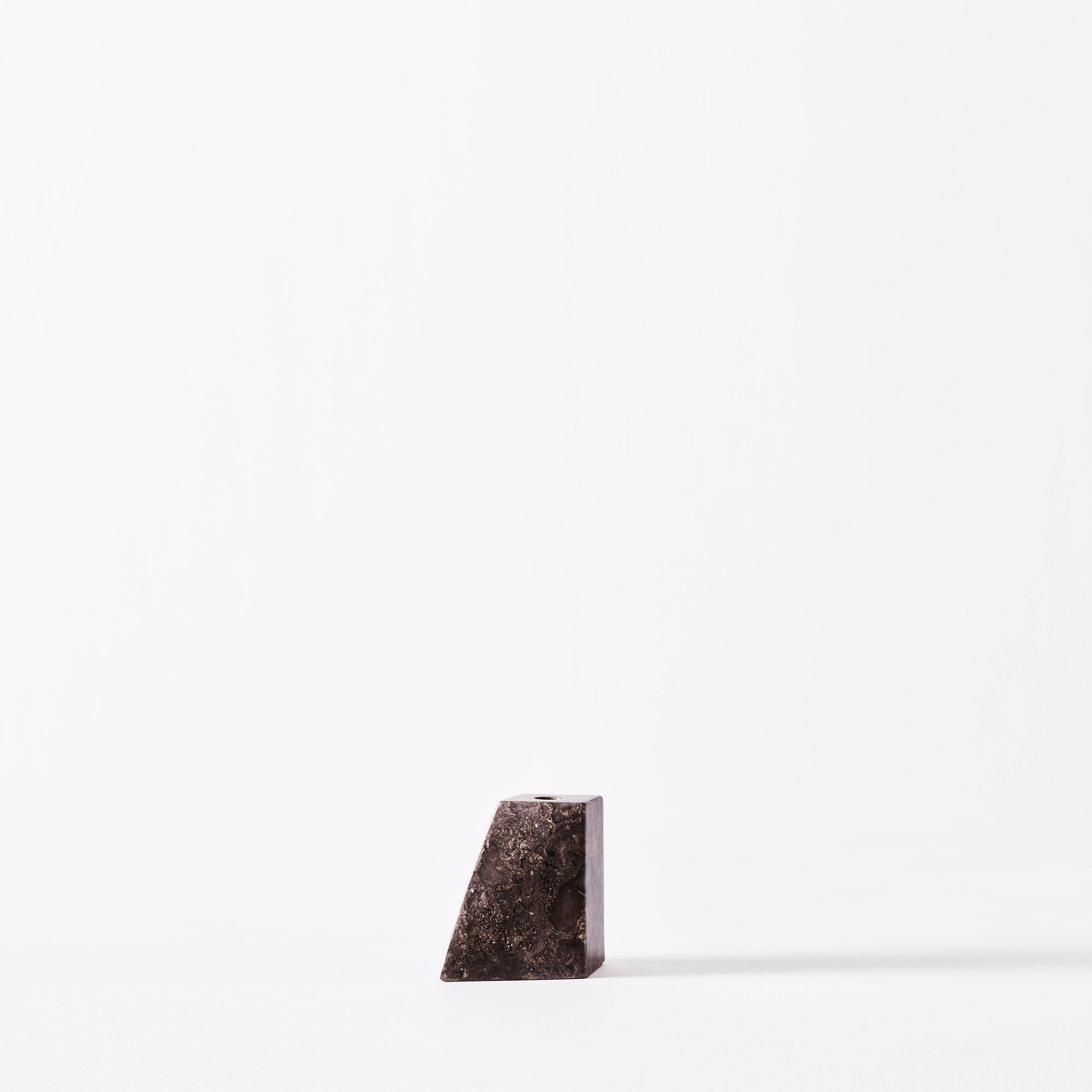PYRAMID Candle Holder Set Gray Marble