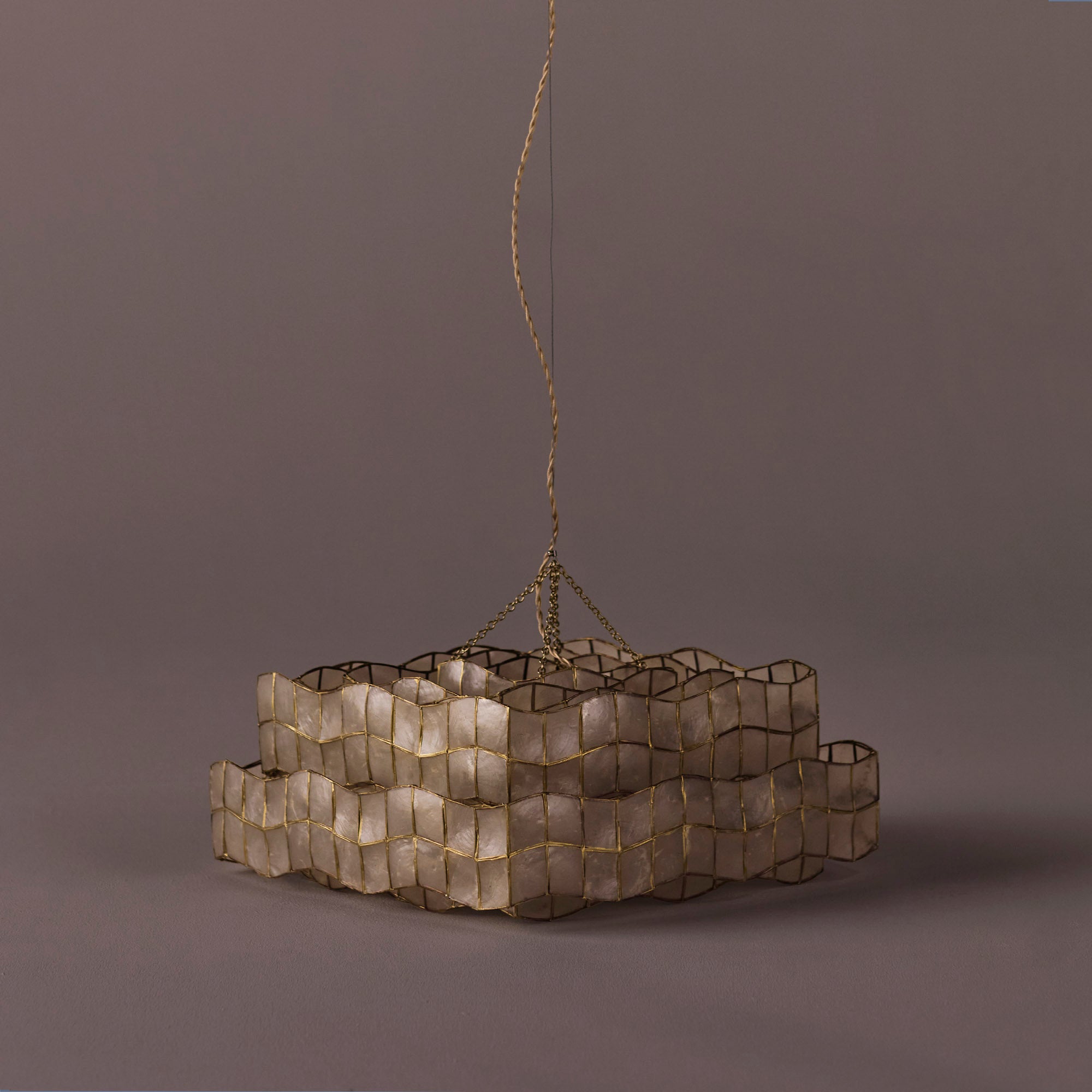Lampa wisząca CORNELIA muszle Capiz