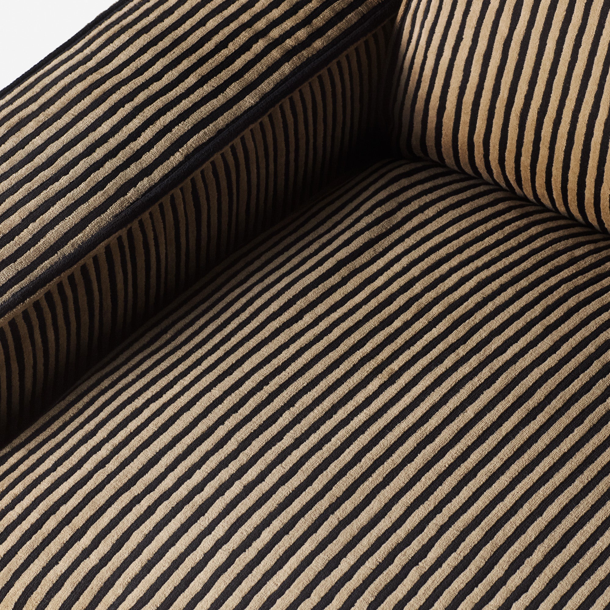 3-Seater Sofa LOLA Brown-Black Stripes