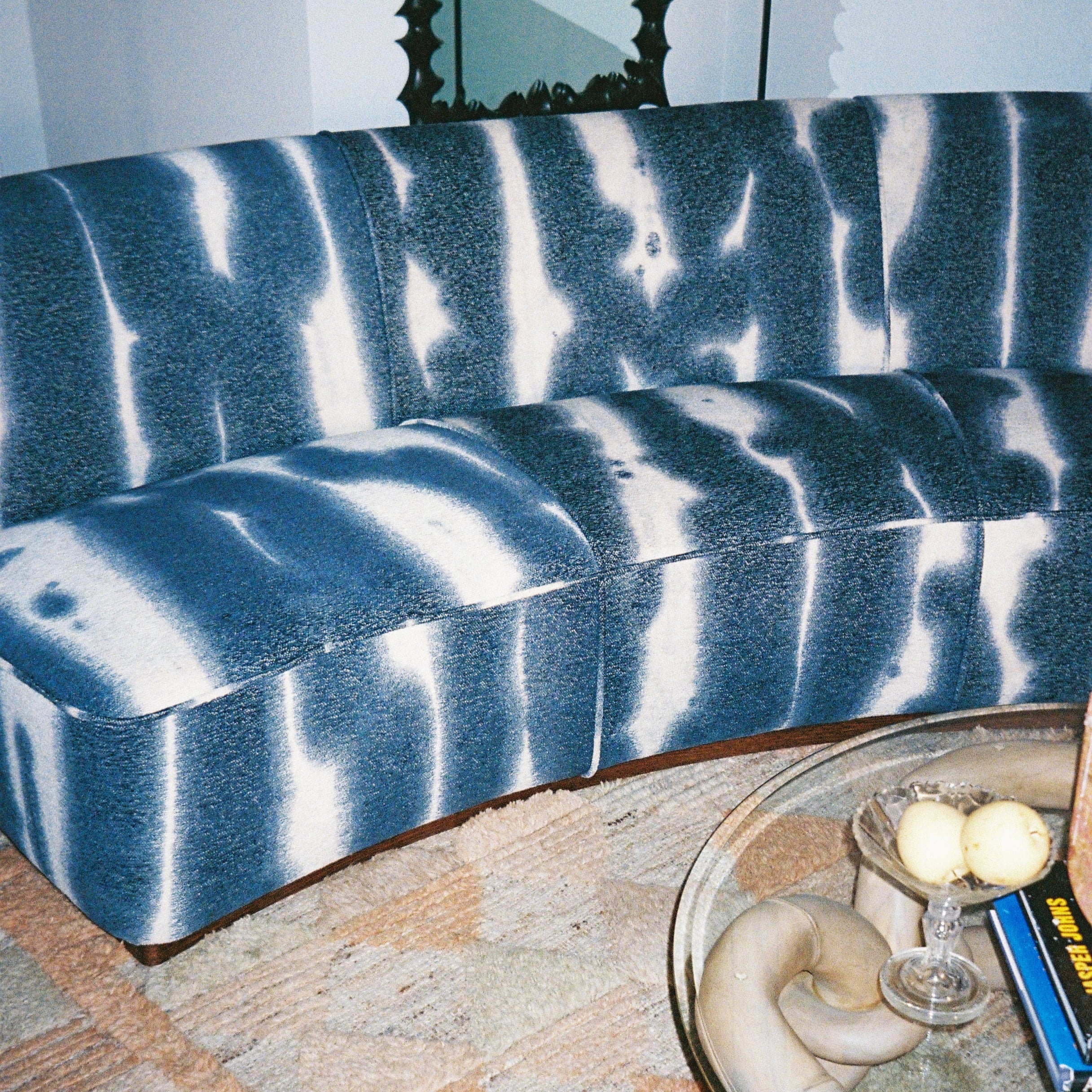Sofa PARIS niebieski szenil