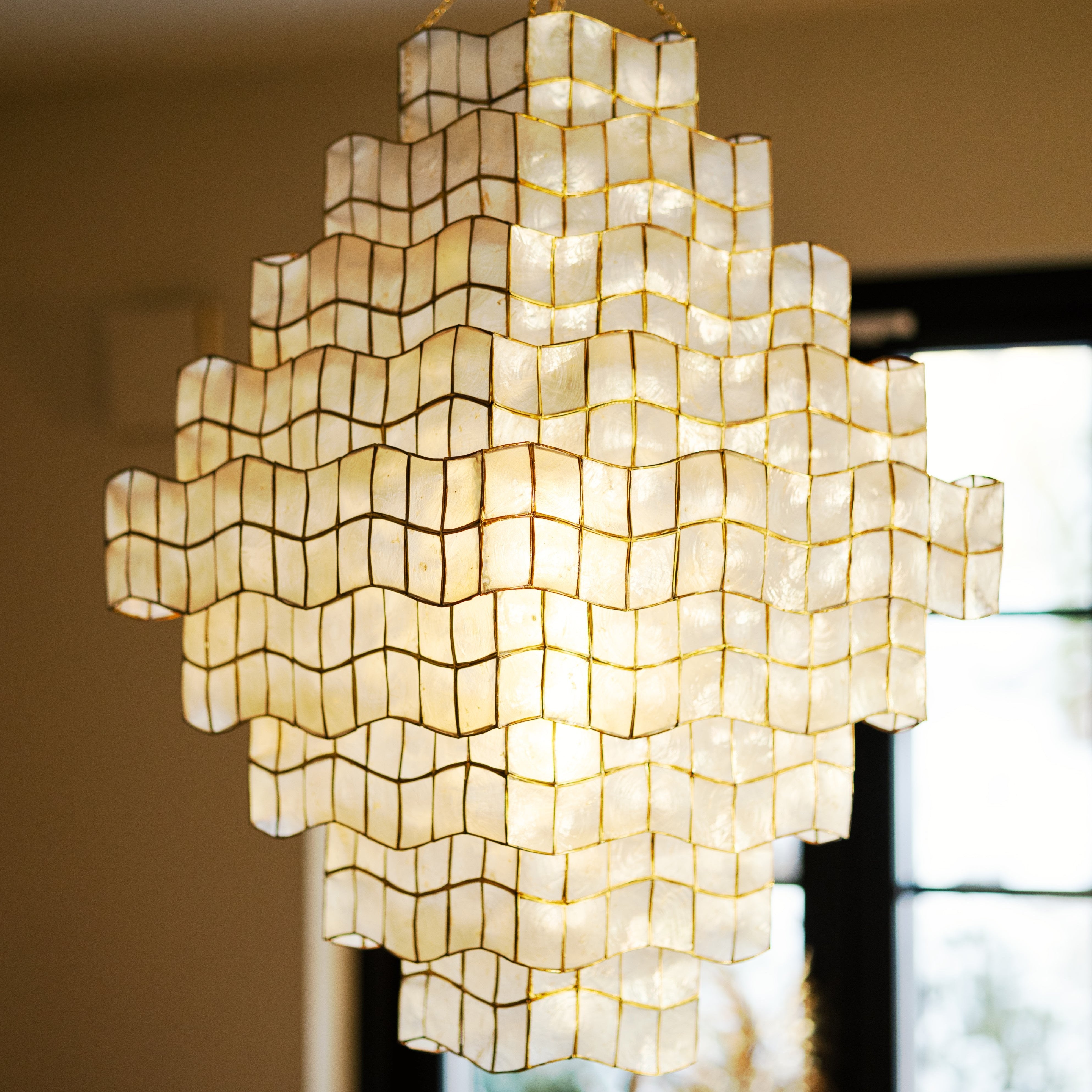 Lampa wisząca CORNELIA muszle Capiz
