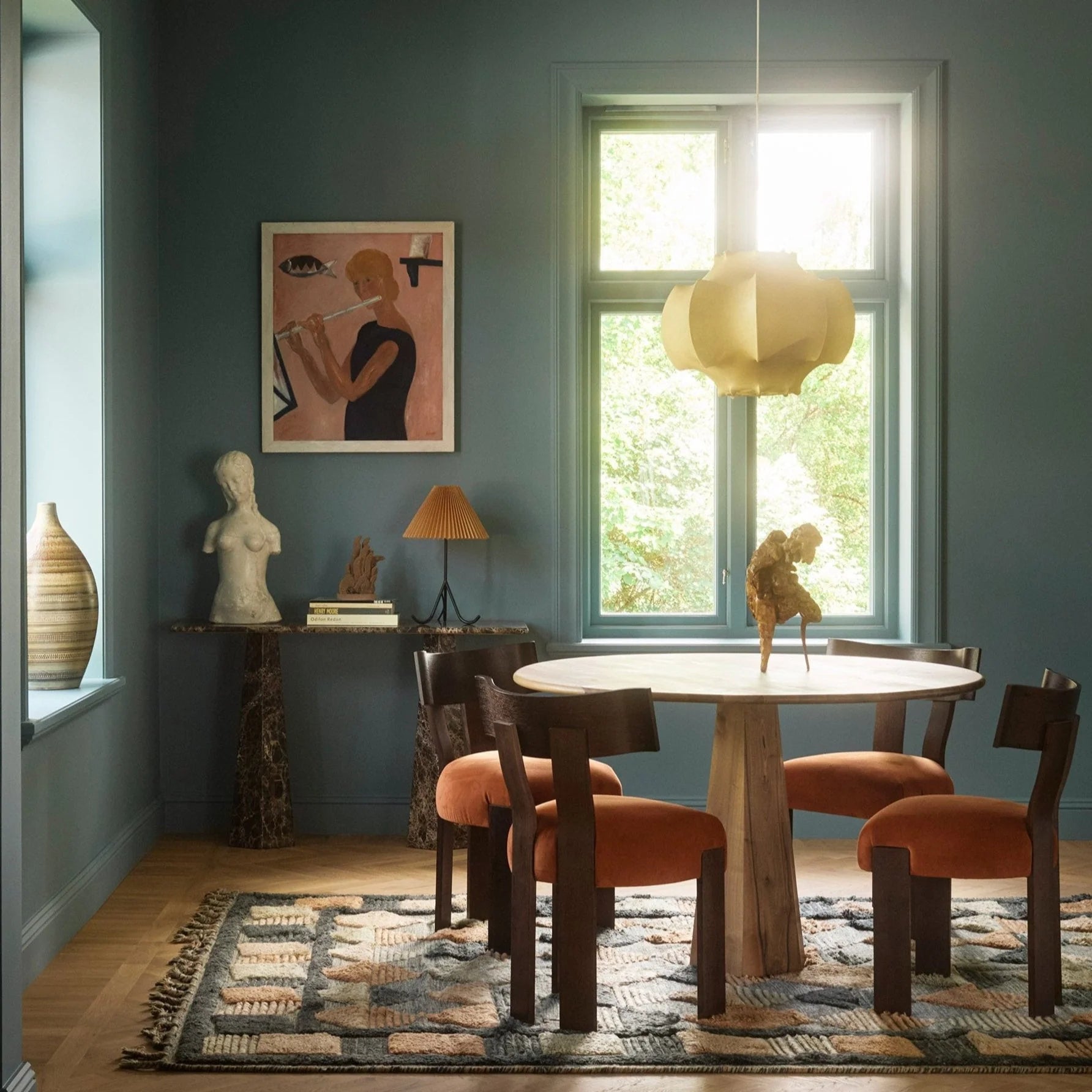 Teppich LISBOA beige mit grünem