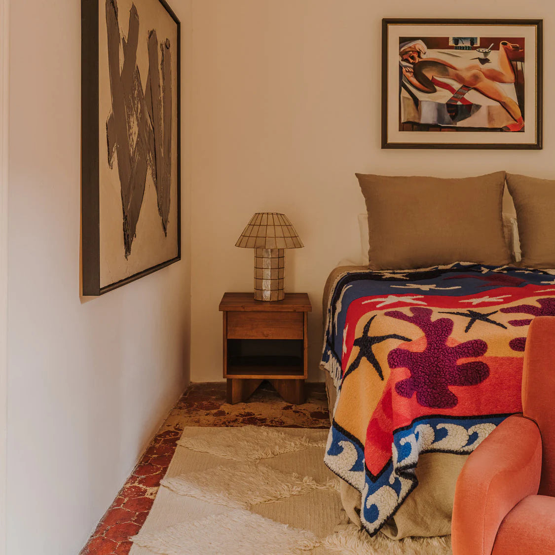 Koc STARGAZER THROW blue with red