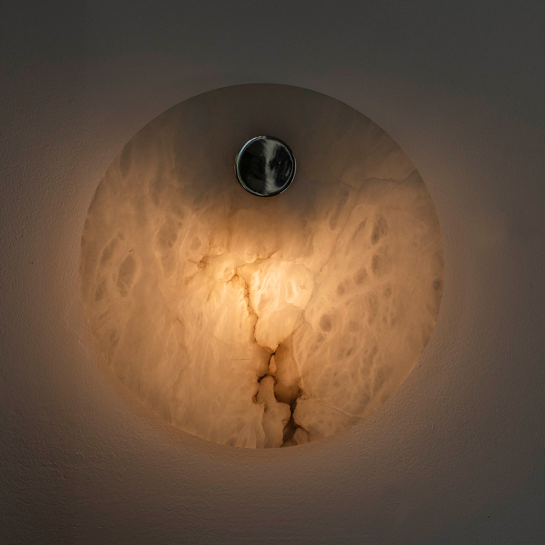 Alabaster wall lamp EOS nickel [Julia]