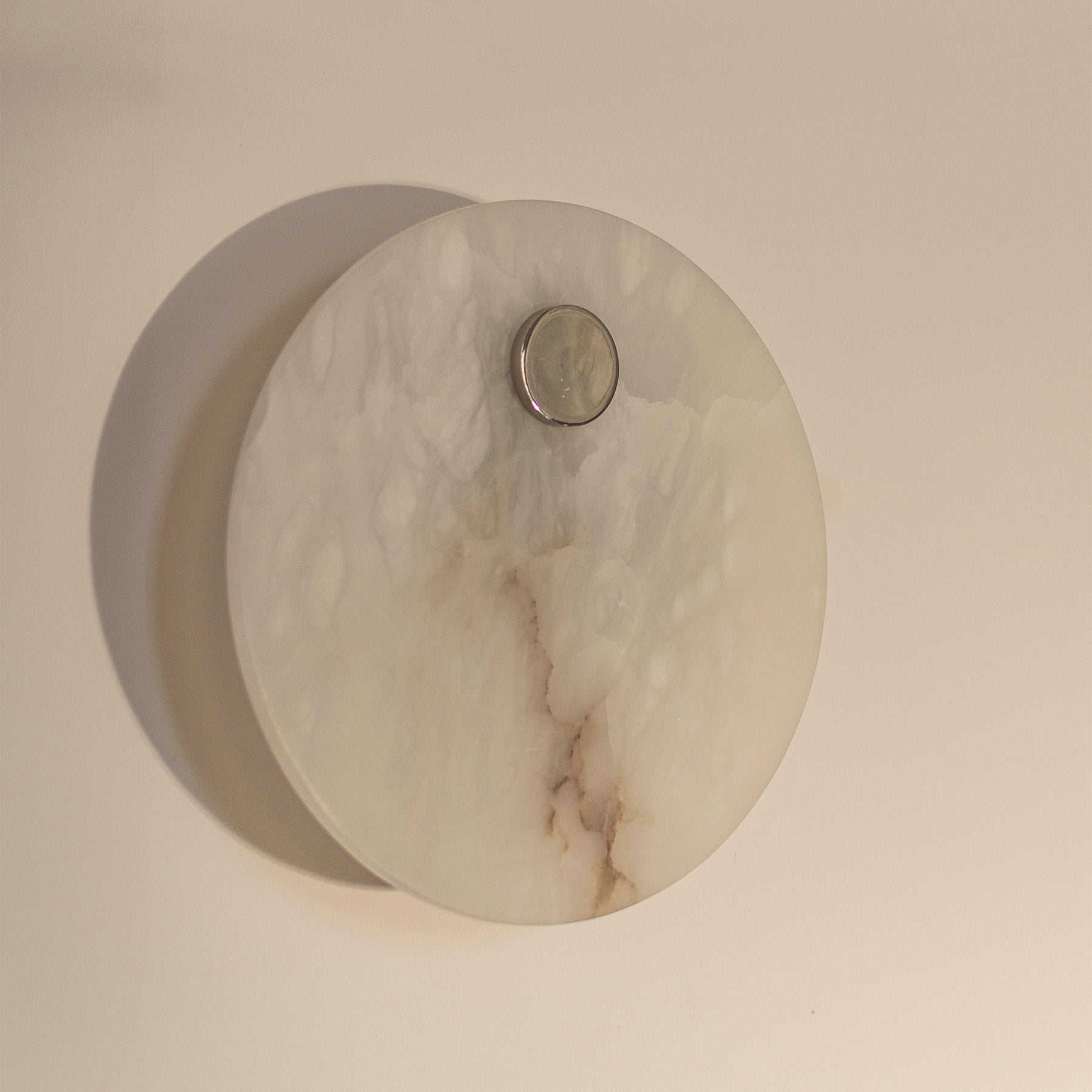 Alabaster wall lamp EOS nickel [Julia]