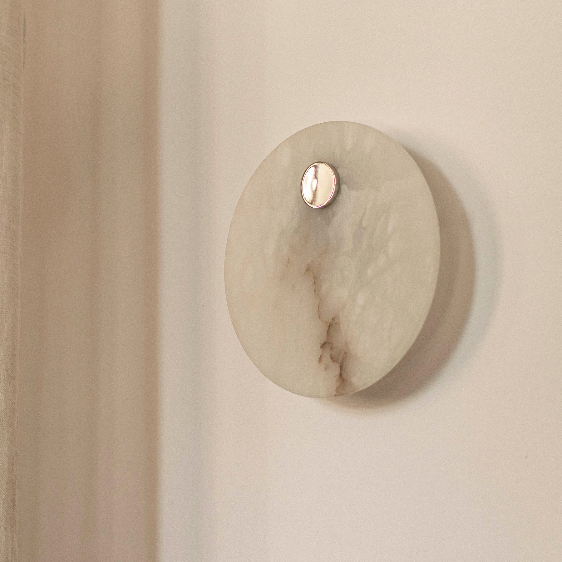 Alabaster wall lamp EOS nickel [Julia]