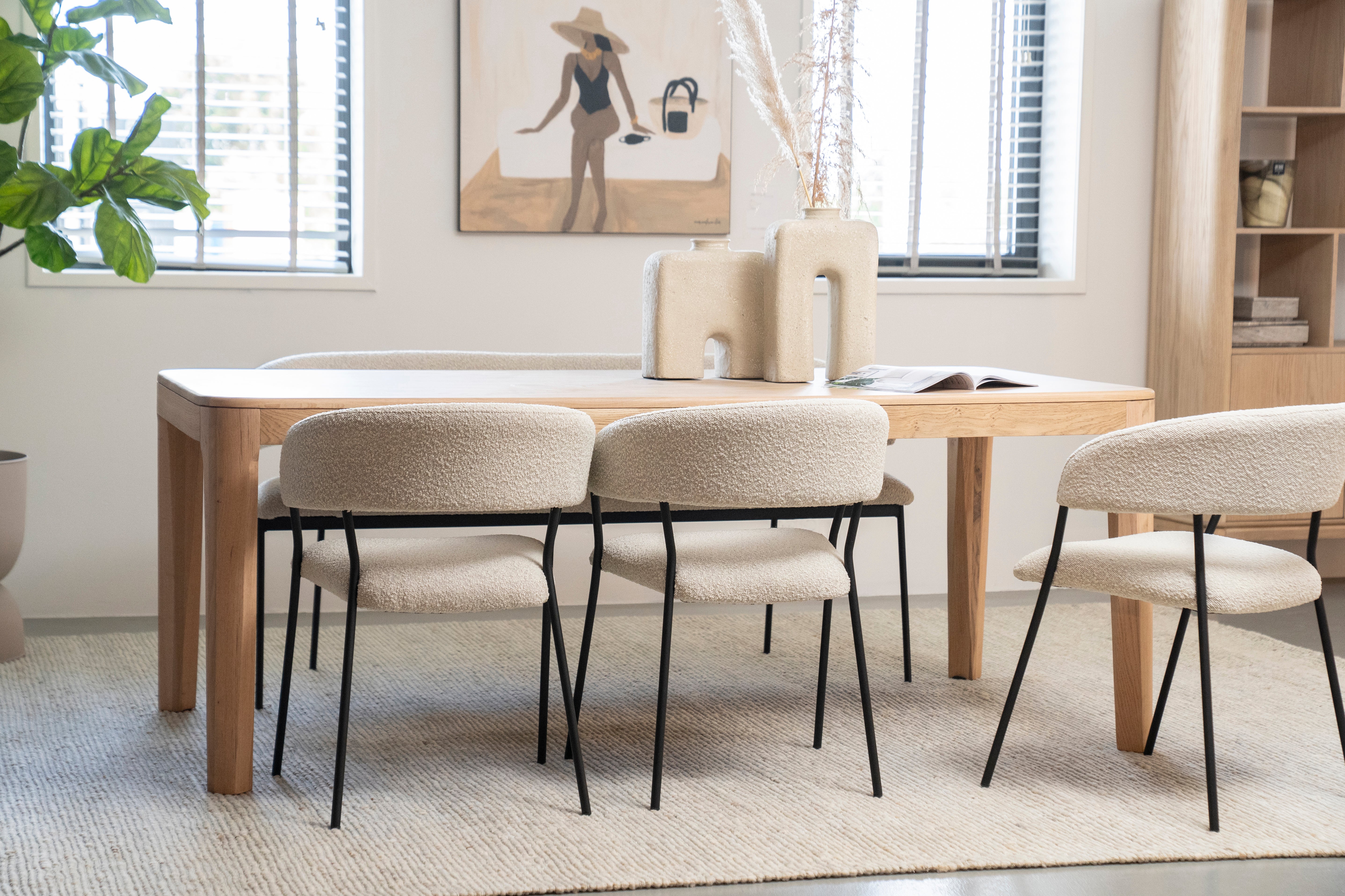 LUKA Chair Cream with Black Base