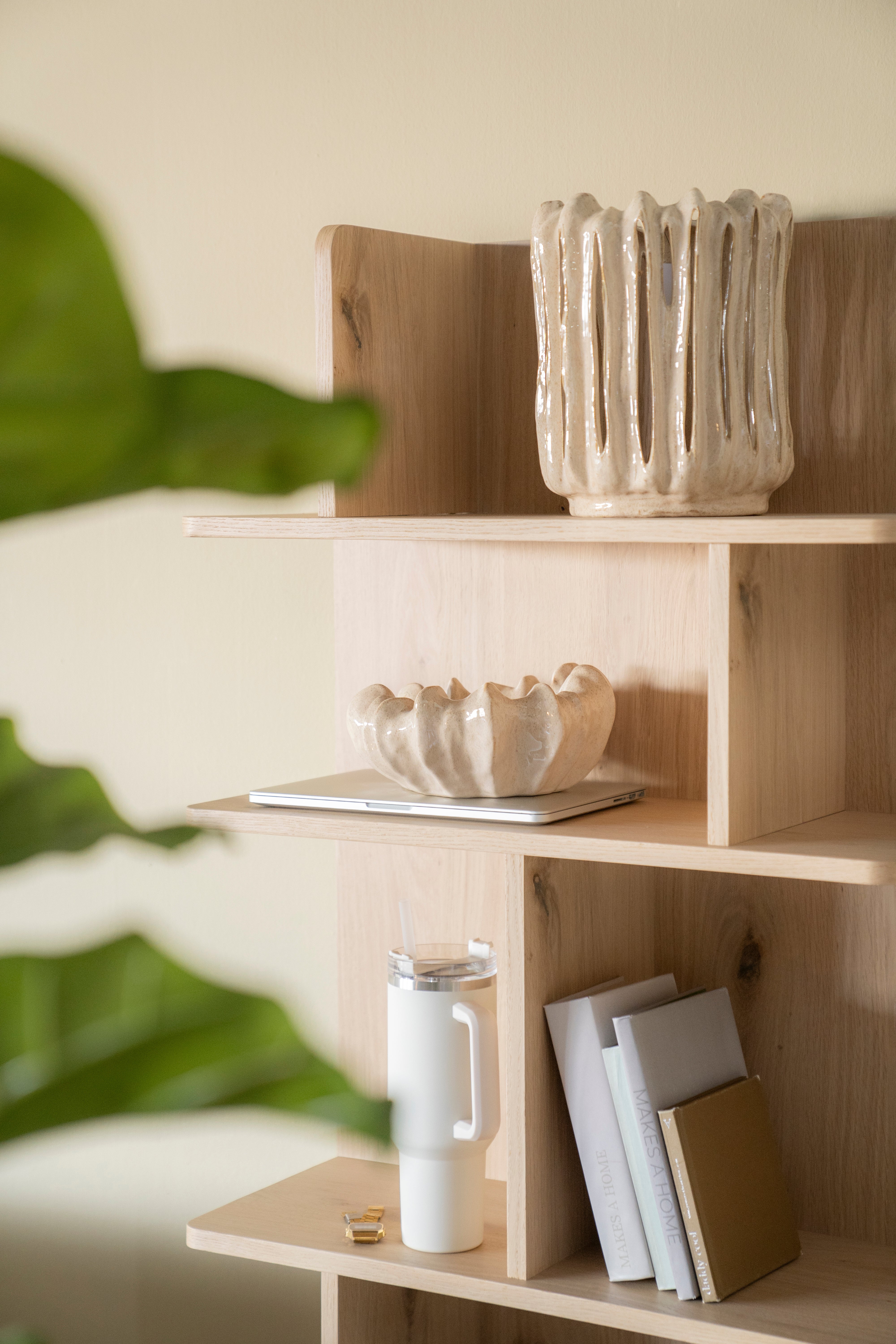 RENEE oak veneer shelf