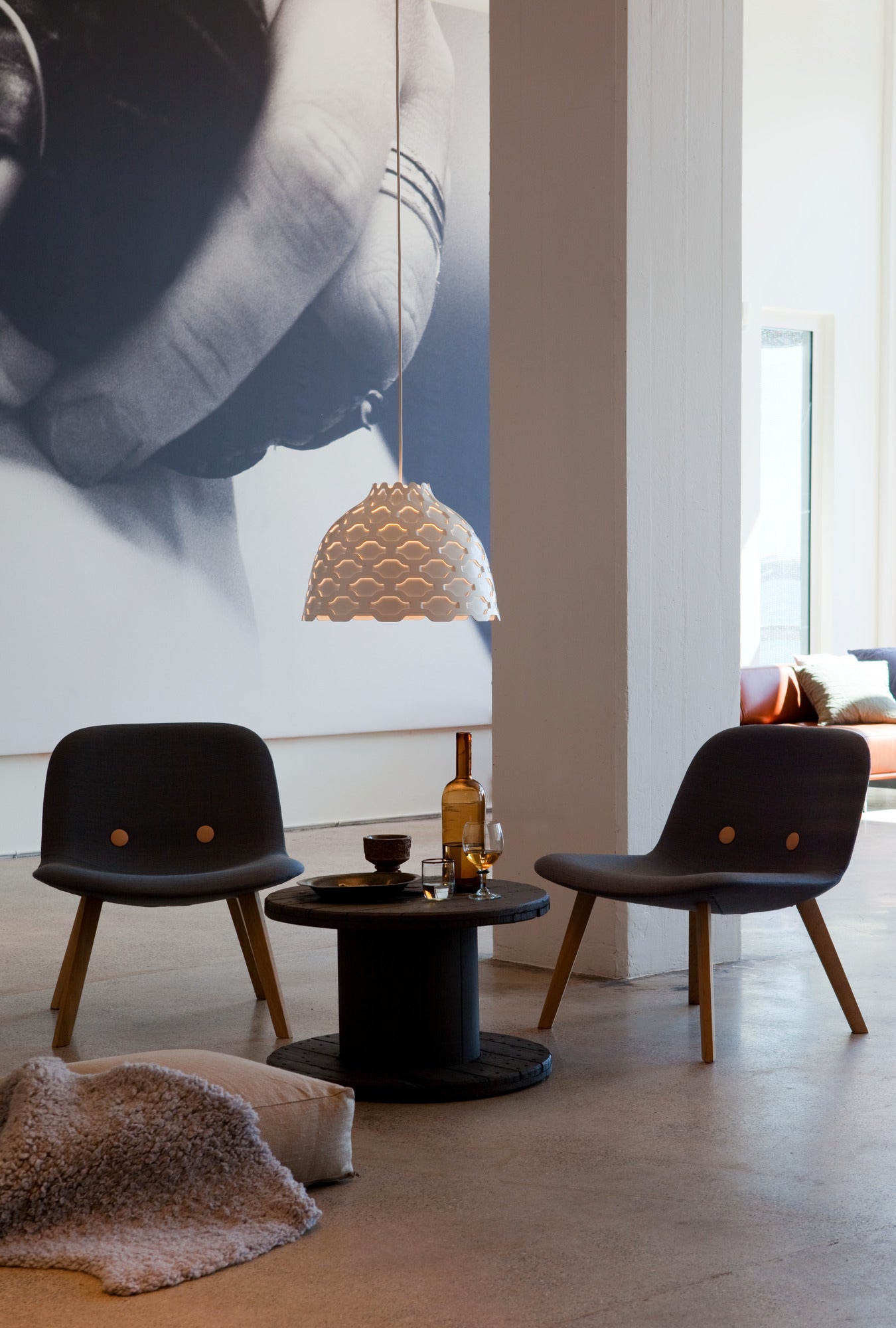 LC SHUTTERS white pendant lamp