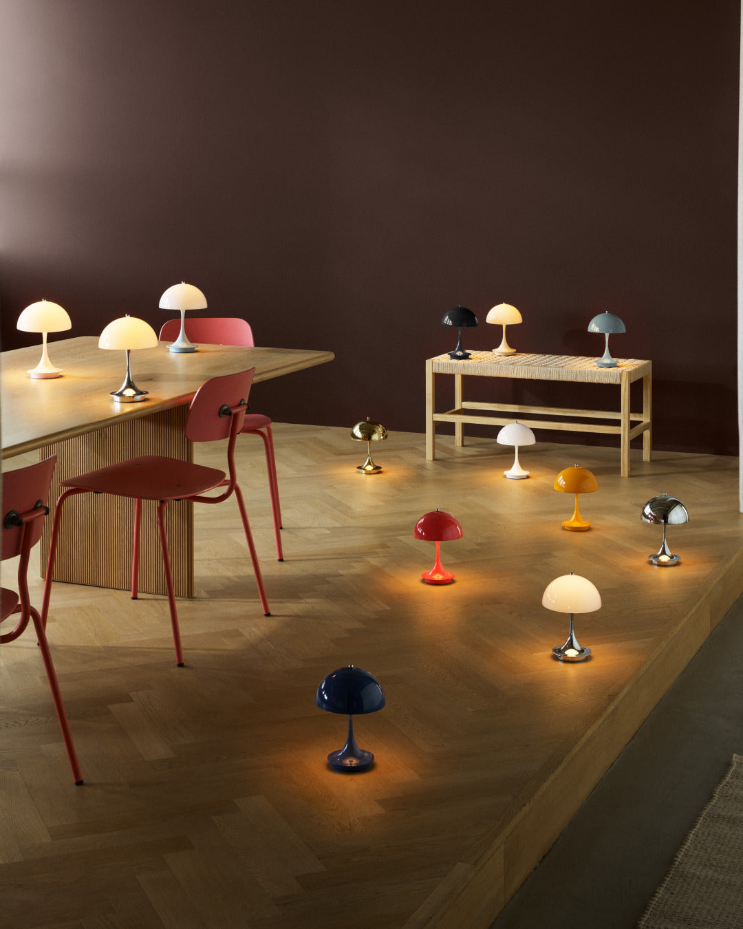 Lampa przenośna PANTHELLA 160 chromowany