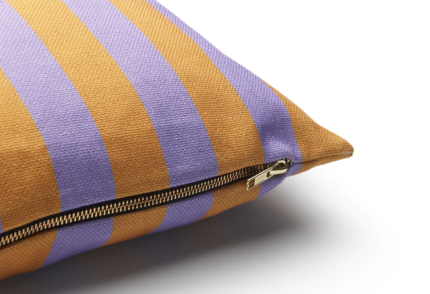 Rectangular Pillow STRIPES AND CHECKS orange with purple