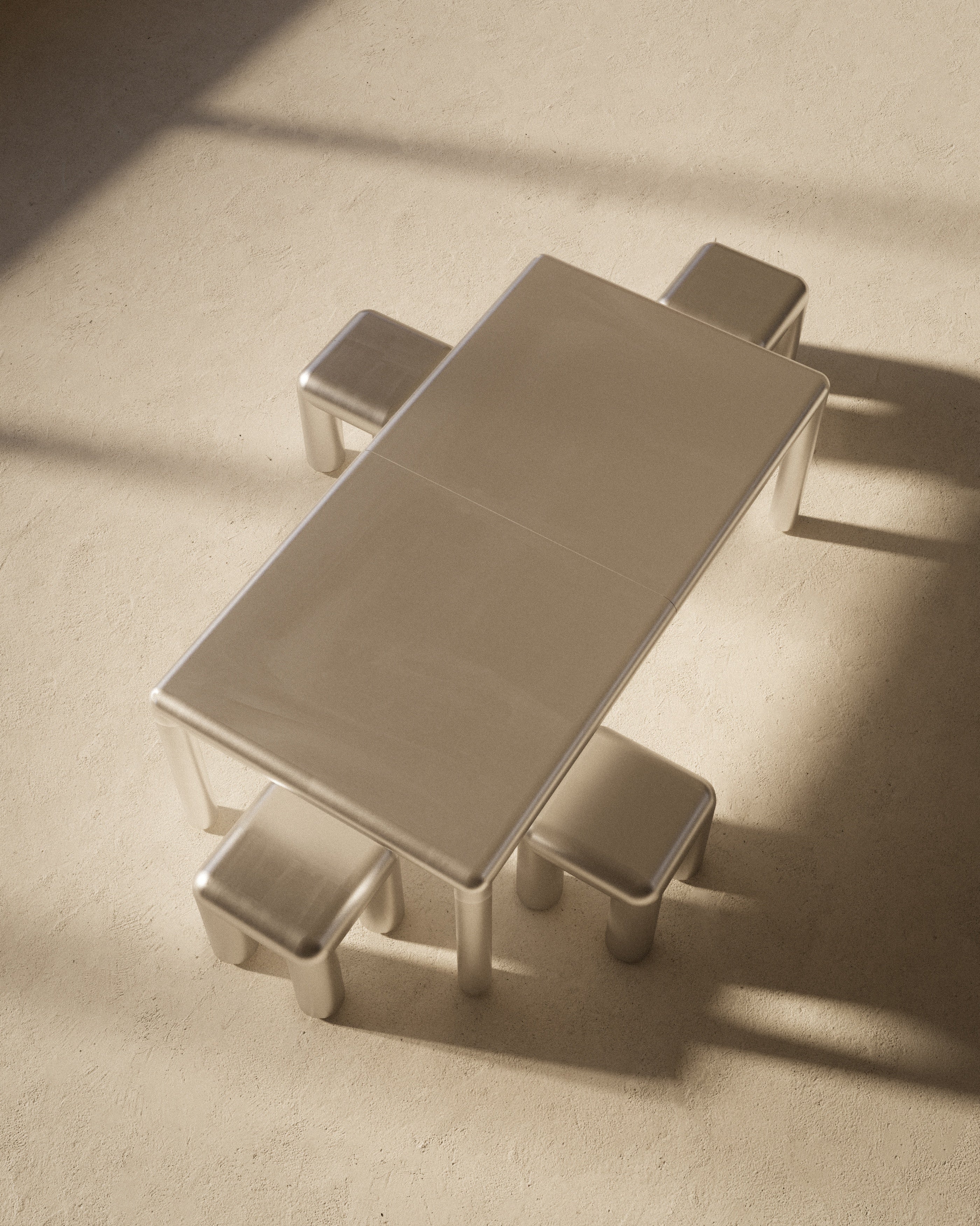 CUBIO Aluminum Side Table