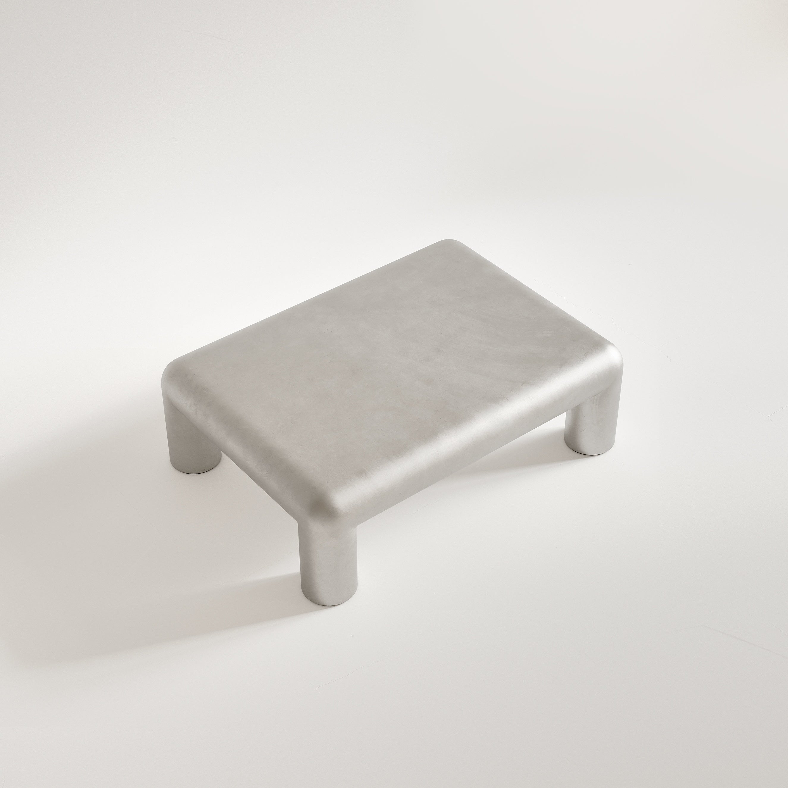 Rectangular coffee table CUBIO aluminum