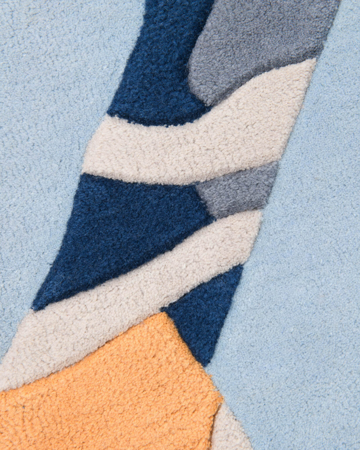 Asymmetrical Decorative Rug FRAME Light Blue