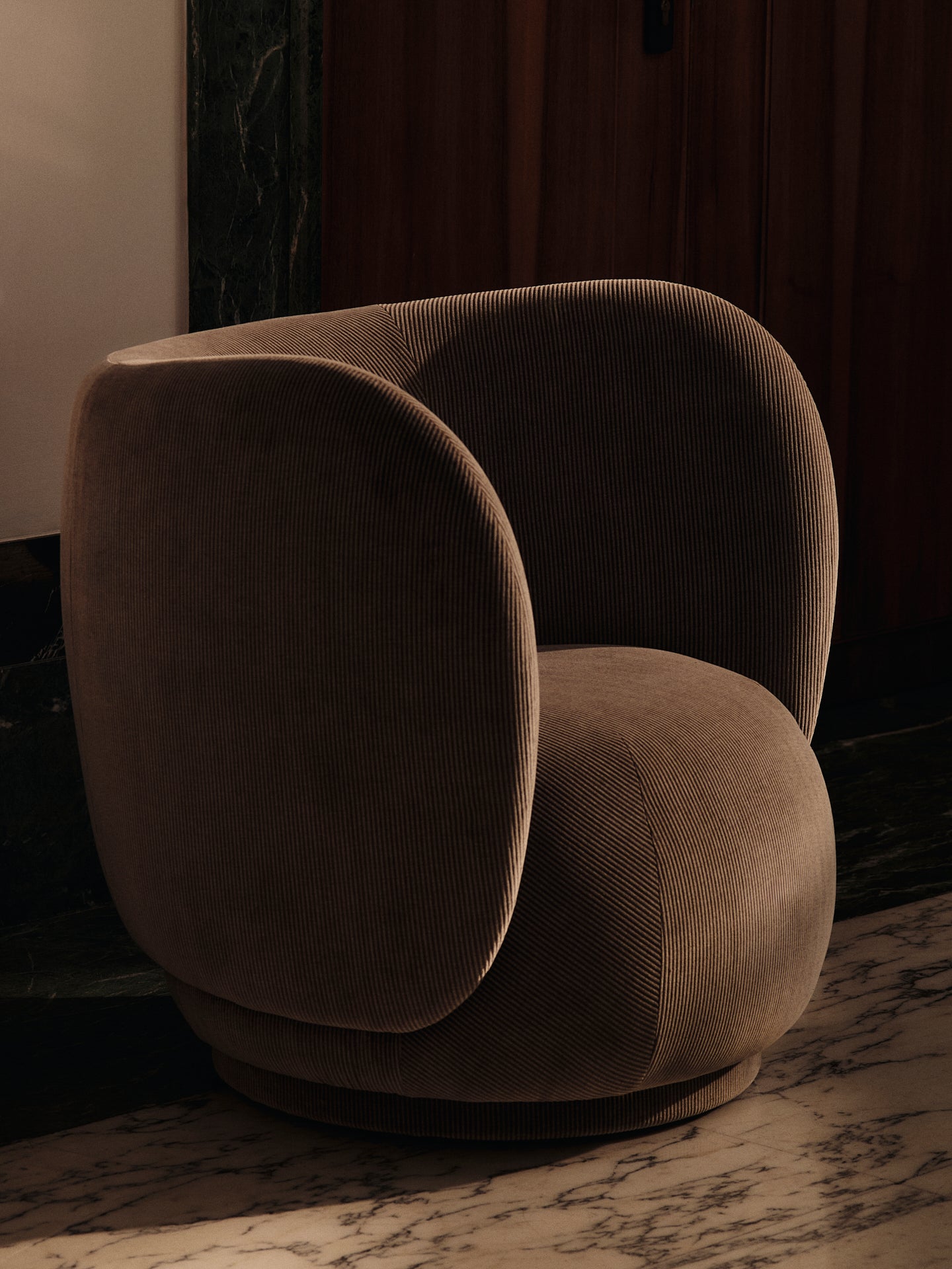 RICO LOUNGE Devoré Velvet Pink Armchair