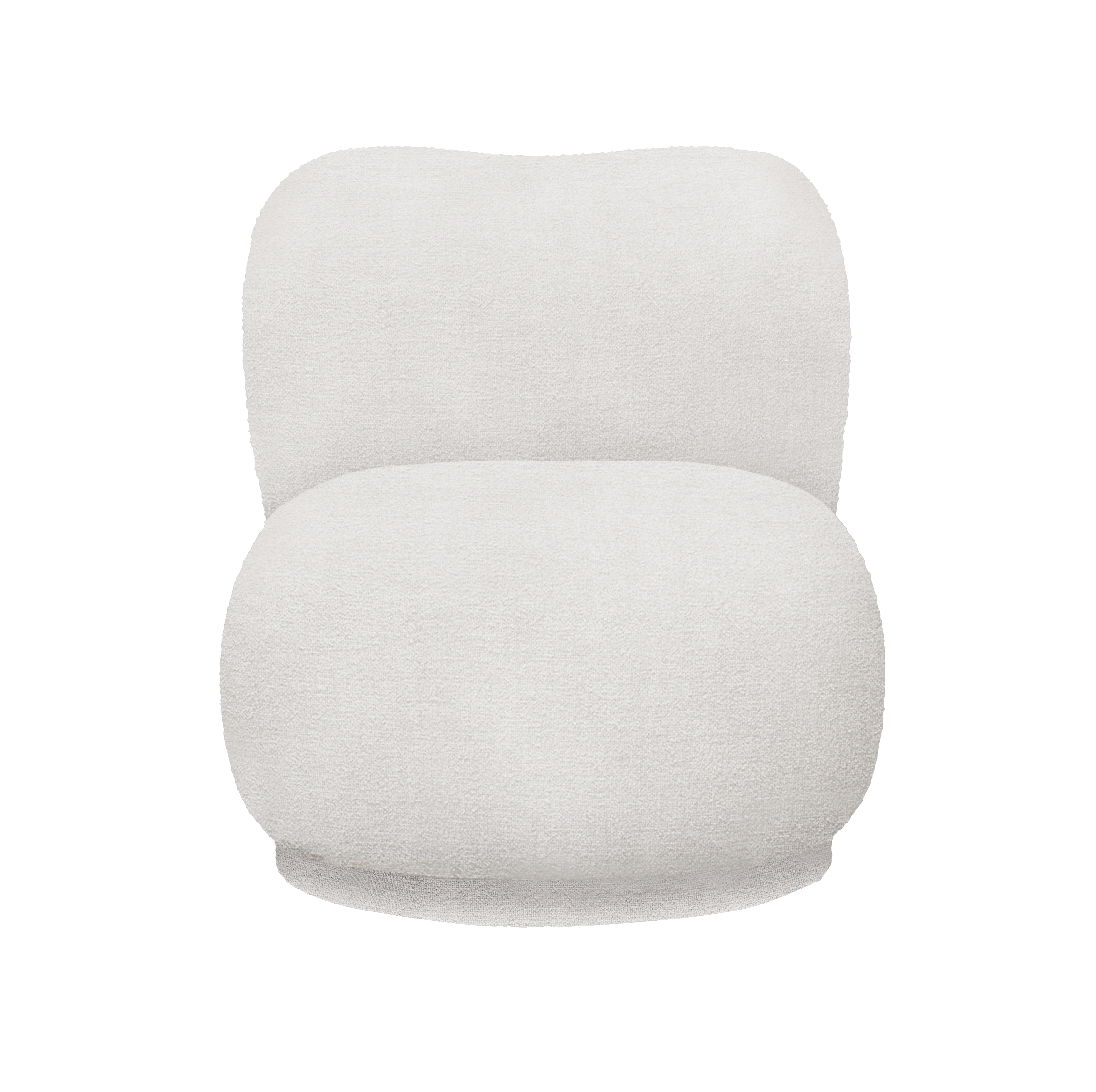 RICO PICCOLO LOUNGE Swivel Armchair Bouclé Broken White