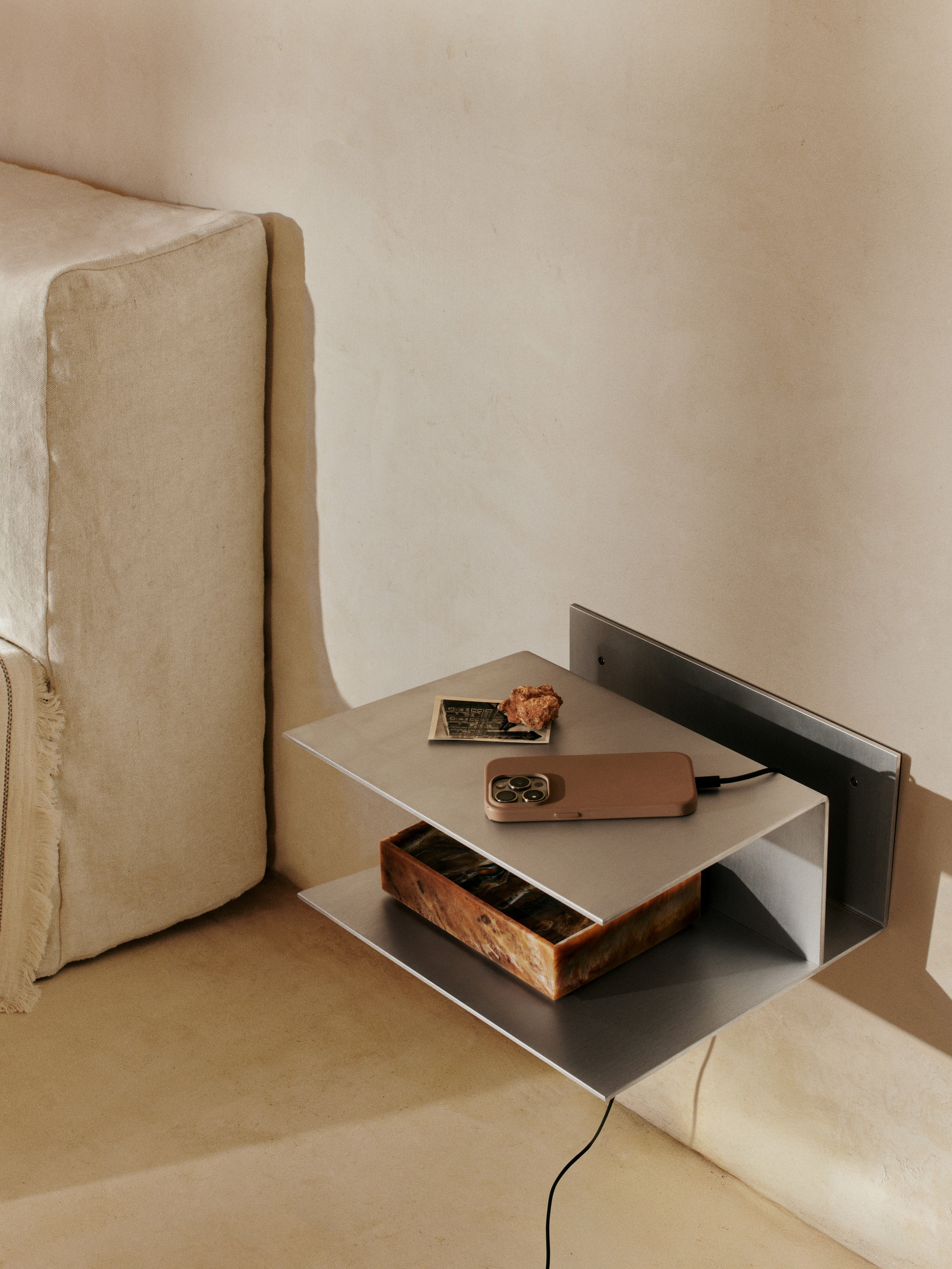 LAGER aluminum nightstand