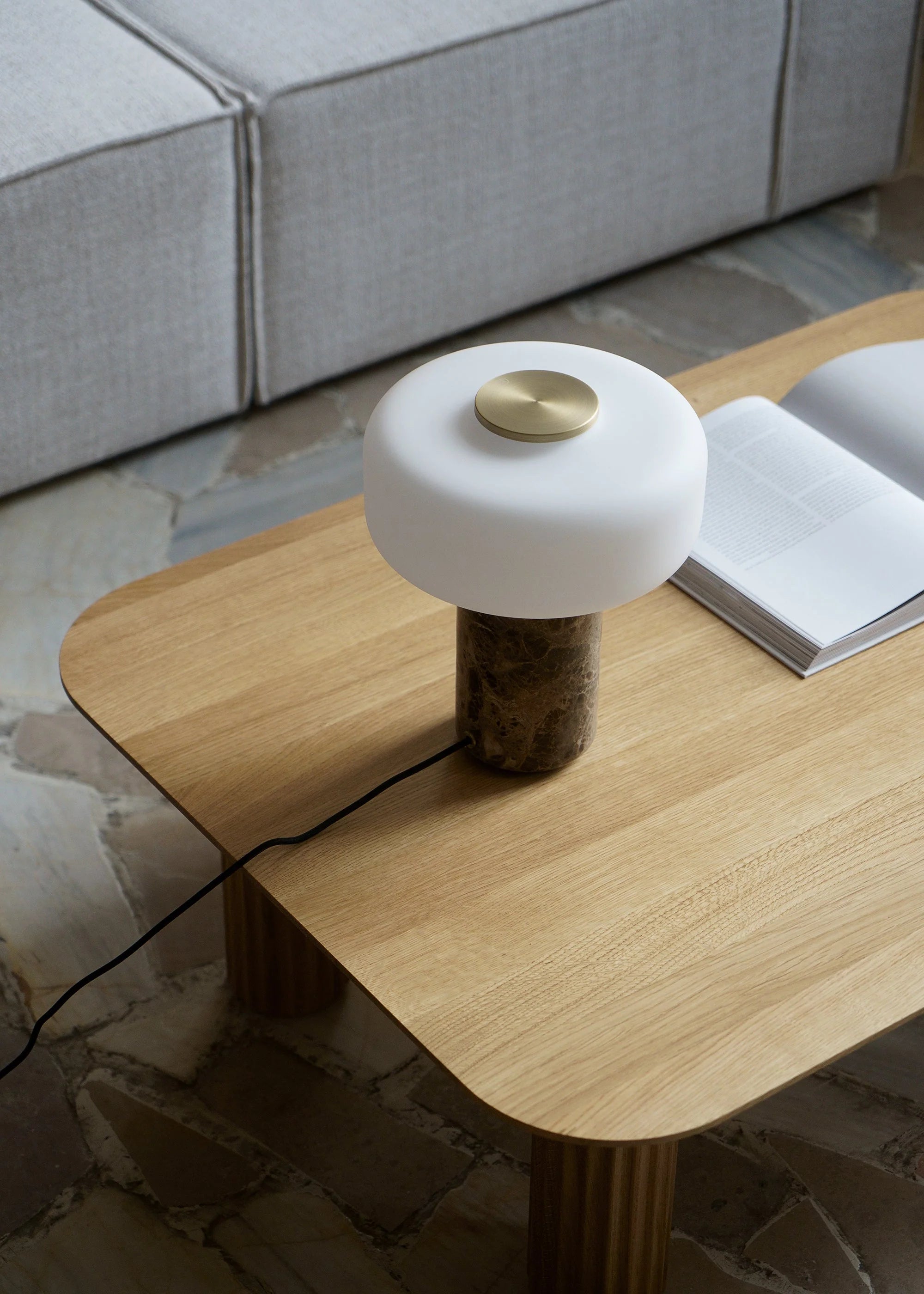 FONTE Table Lamp Brown Marble