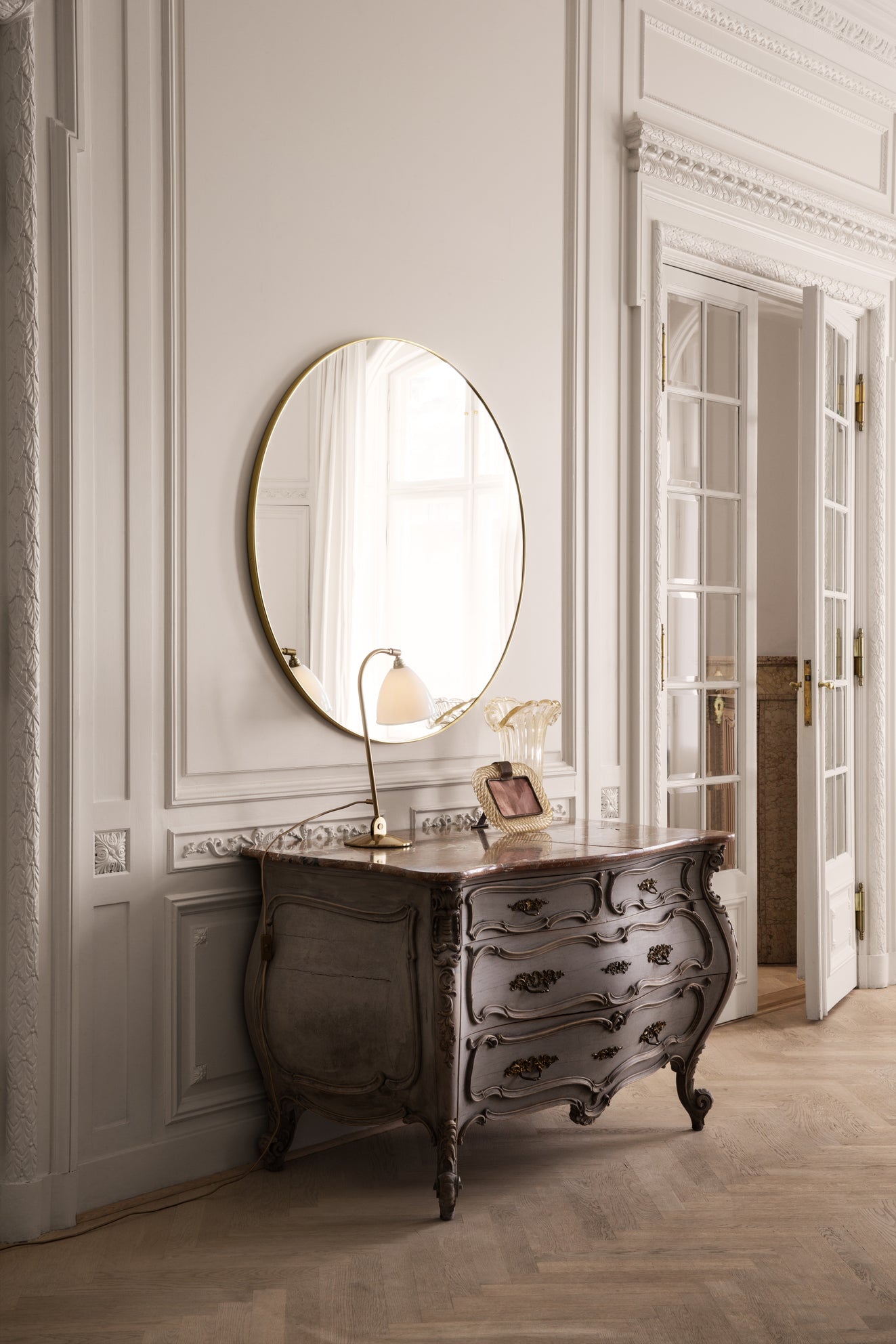 GUBI brass mirror