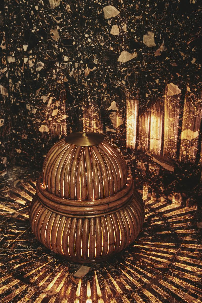 BOHEMIAN rattan outdoor lamp