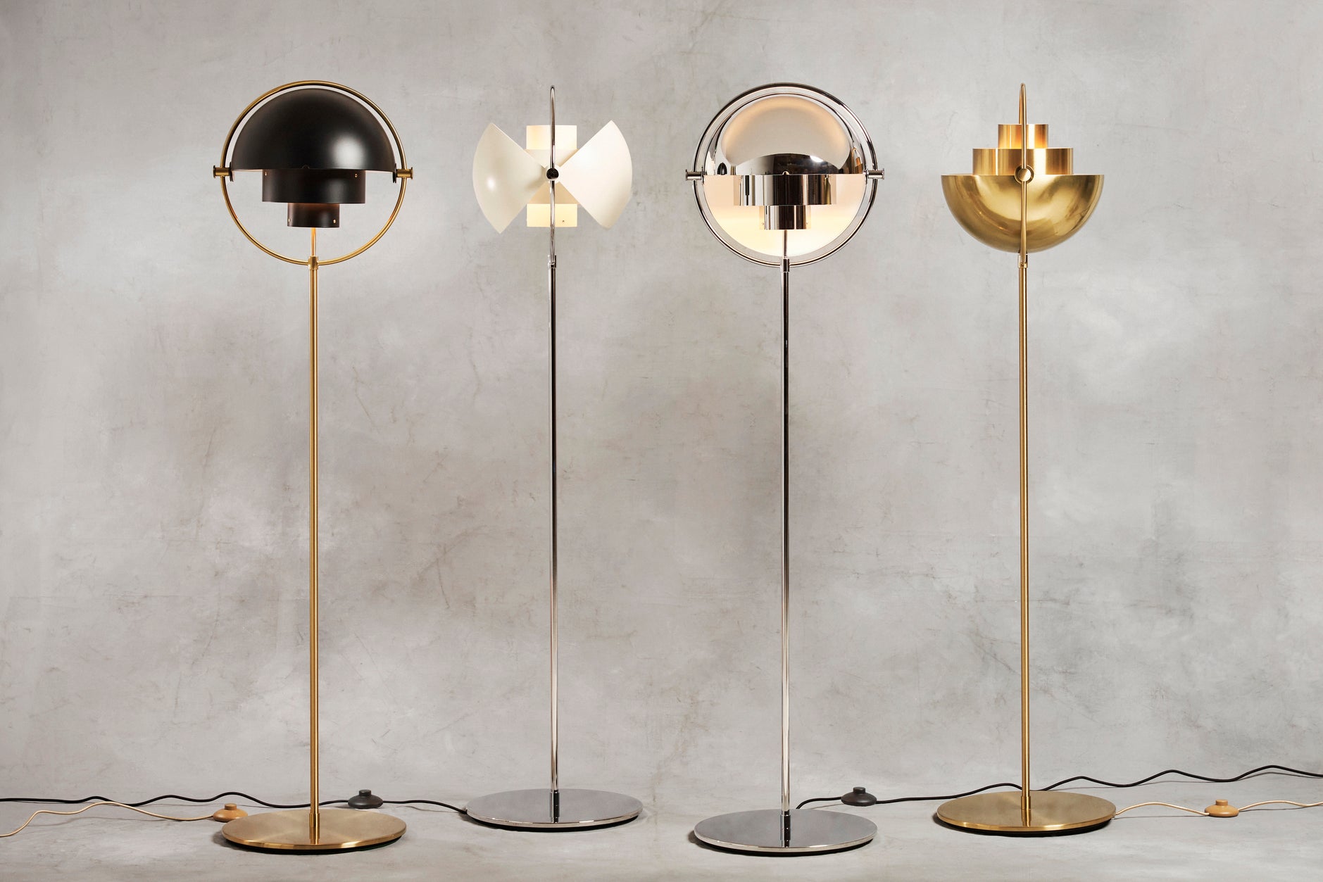 MULTI-LITE Stehleuchte aus Messing