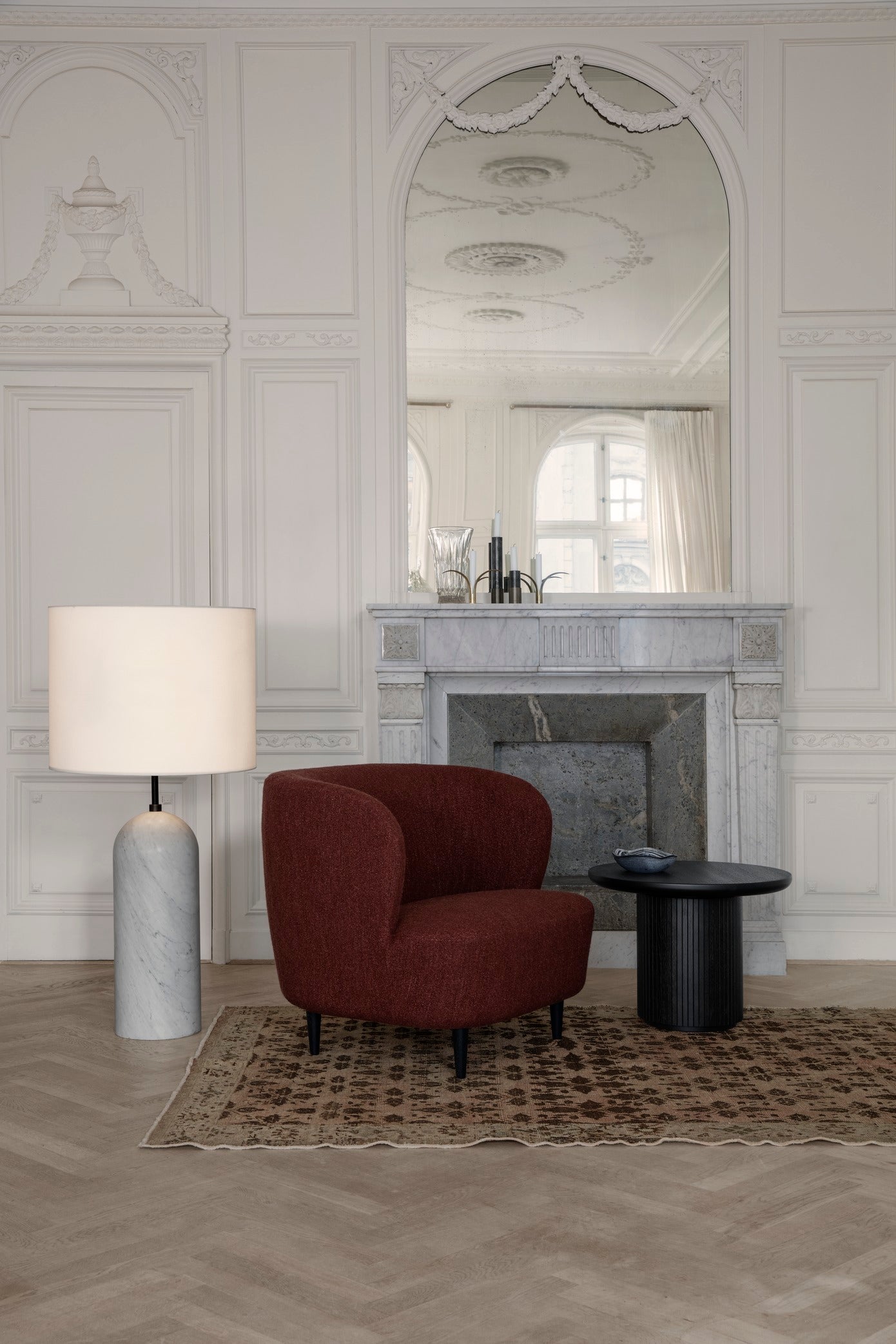 GRAVITY XL Floor Lamp White Marble