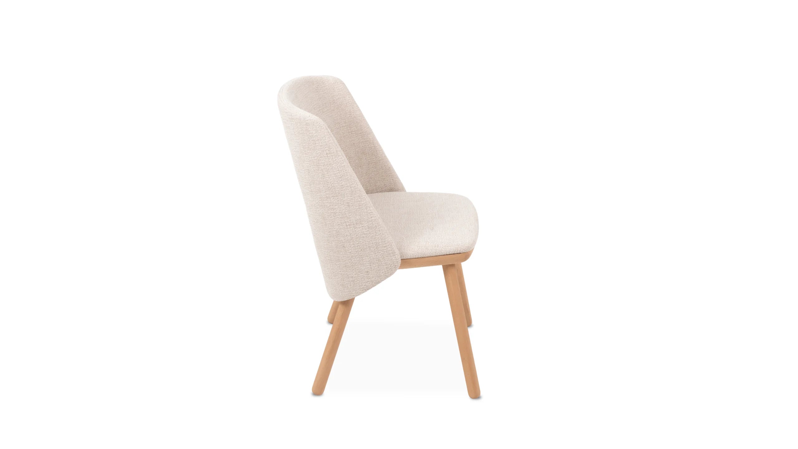IKKOKU Chair upholstered with wooden base