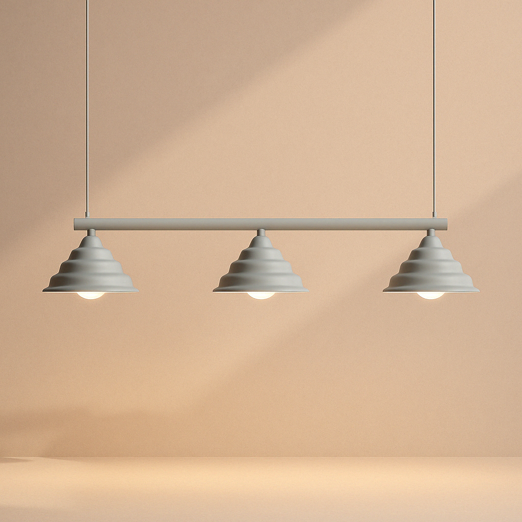 Hanging lamp wave gray trio