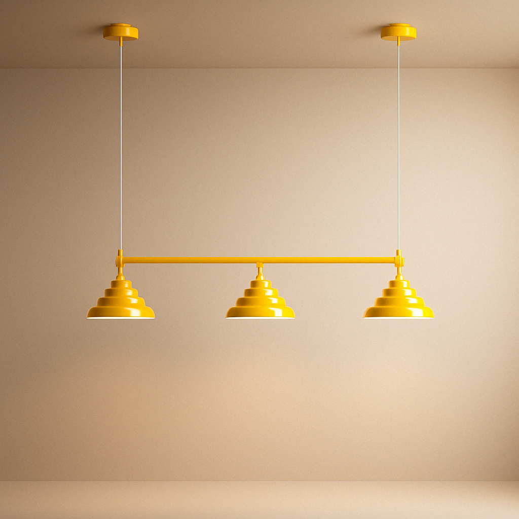 Hanging lamp Wave yellow trio