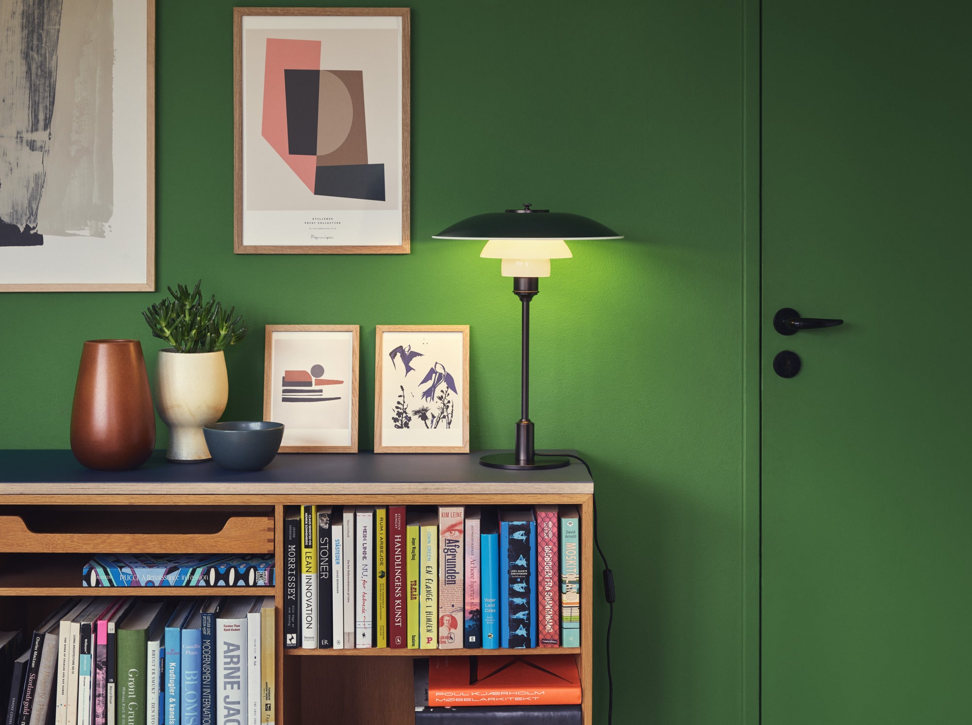 PH 3½-2½ green table lamp