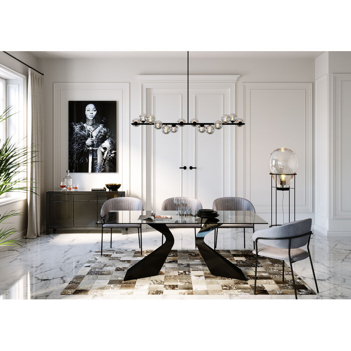 GLASS GLORY BLACK TABLE