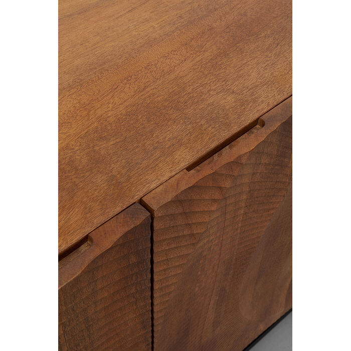 Madeira 4-door chest of drawers with black wood
