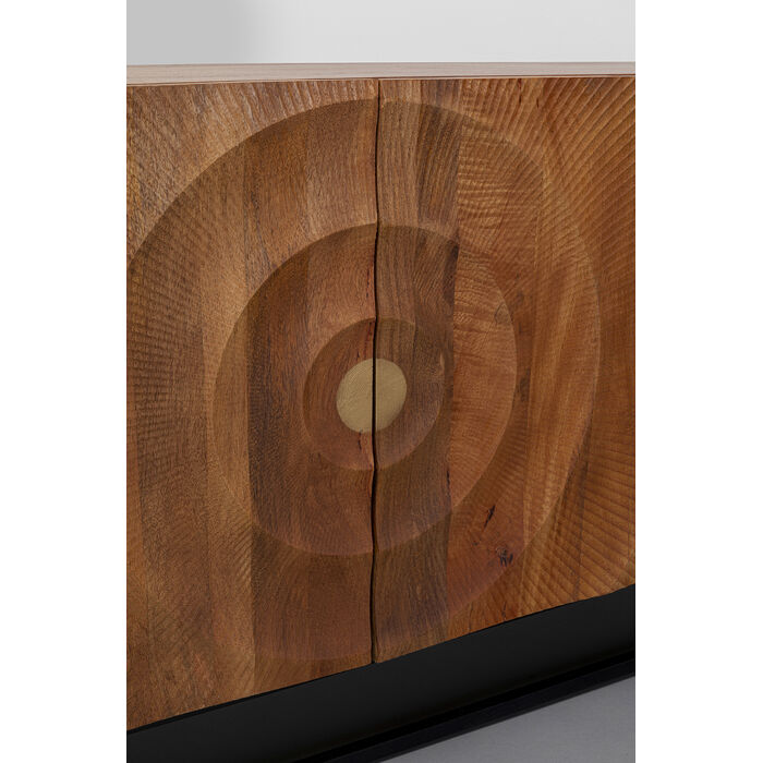 Madeira 4-door chest of drawers with black wood