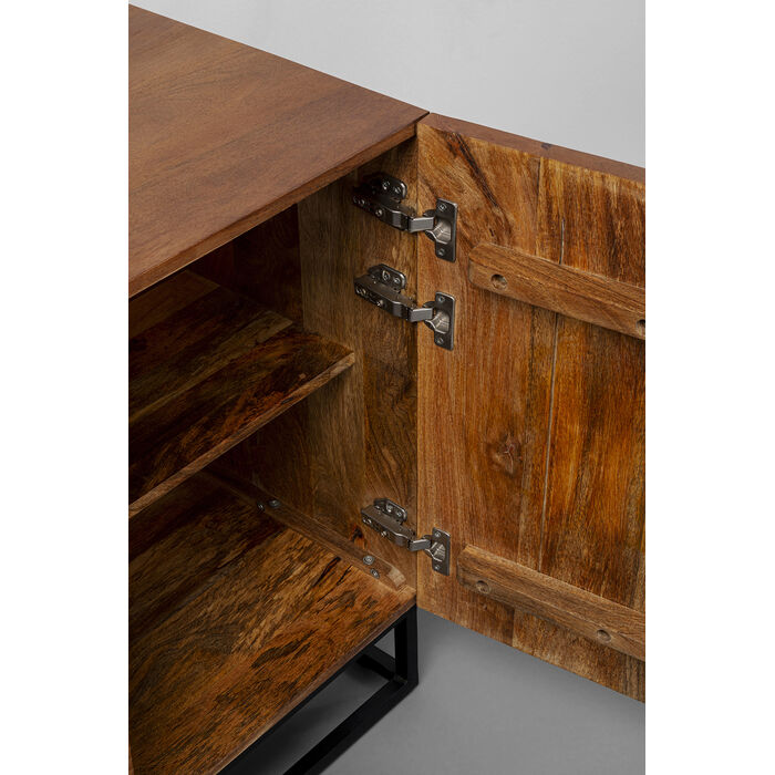 Madeira 4-door chest of drawers with black wood