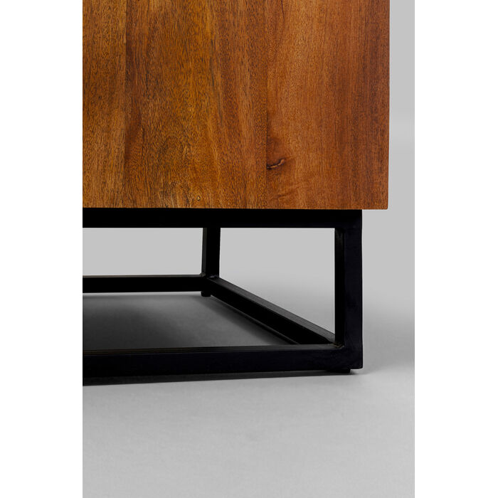 Madeira 4-door chest of drawers with black wood