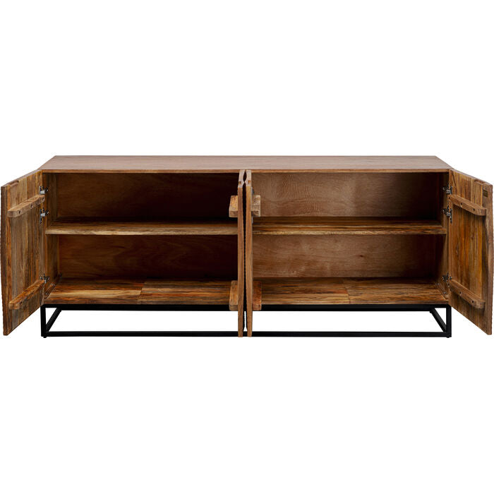 Madeira 4-door chest of drawers with black wood