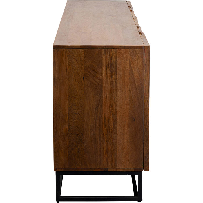Madeira 4-door chest of drawers with black wood