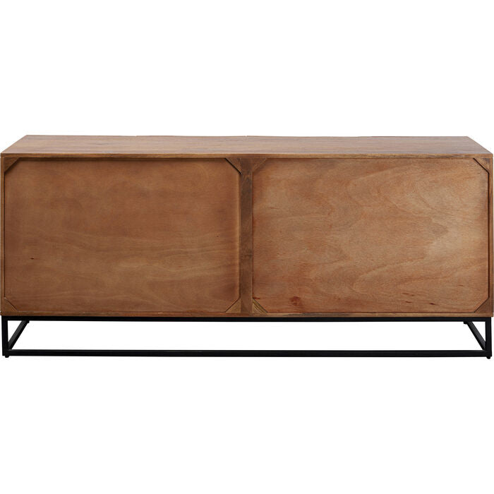 Madeira 4-door chest of drawers with black wood