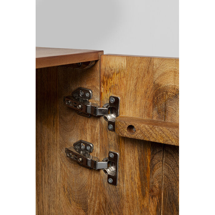 Madeira Garderobe Massivholz mit einer schwarzen Basis