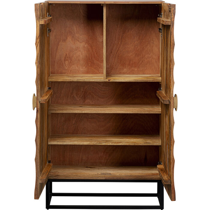 Madeira Garderobe Massivholz mit einer schwarzen Basis